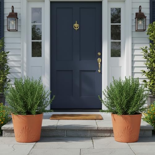 GreenShip 15 inch Large Planters for Outdoor Plants, Set of 2 - Image 5