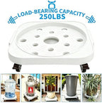 2-Pack 11" 5-Gallon Water Bottle Jug Caddy with 4 Rolling Swivel Casters - Heavy-Duty 5-Gallon Bucket Dolly & Plant Stand, Blue (2, White) - Image 5