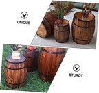 Spirits Barrel Succulent Pot Bar Barrel Flower Bucket Wood Whiskey Trim Decoration en Succulents Plant - Image 3