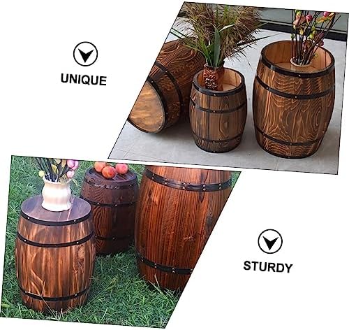 Spirits Barrel Succulent Pot Bar Barrel Flower Bucket Wood Whiskey Trim Decoration en Succulents Plant - Image 3