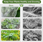 Garden Netting Kit for Raised Beds, 10x50FT Ultra Fine Mesh Netting＆ 6 Sets of 8FT Fiberglass Garden Hoops, Row Cover Insect Netting for Vegetable Plant Fruit Flowers Protection - Image 3