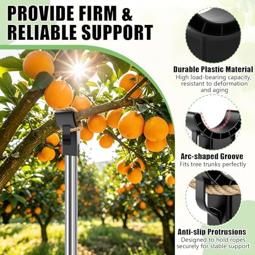 4 Set Adjustable Tree Branch Support, 18"-60" Tree Support Pole with Crutch - Image 4