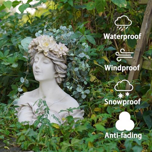 Head Planter Face Flower Pot Goddess Planter 15 * 9 * 16 Inch - Image 2