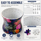 Decorative 3D Puzzle Vase with Planting Cup for Succulents&Small Flower - Image 7