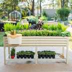 Vego garden Elevated Raised Garden Bed, 2' x 6' Outdoor Planters Boxes with Legs & Storage Rack for Patio, 1000 Lbs Weight Capacity, Raised Beds for Gardening Herbs Vegetables, Modern Gray - Image 7