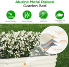 Aoodor 17" Tall Oval Galvanized Raised Garden Bed Kit, Beige - Image 6