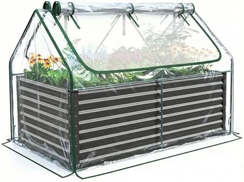 Quictent Large Raised Garden Bed with Cover 6x3x2 ft by QUICTENT