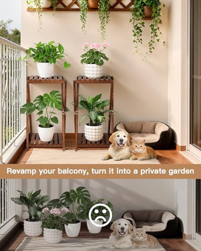 Wood Tiered Plant Stand Indoor,Corner Plant Shelf for Indoor Plants - Image 4