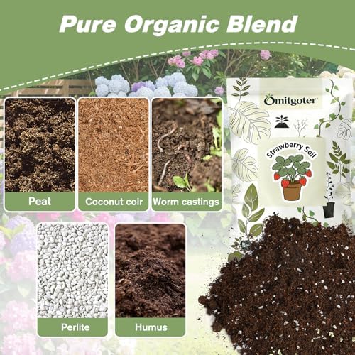 All-Natural Strawberry Soil & Potting Mix 10qt - Premium Potting Soil for All-Stage Strawberry Growth - Image 2