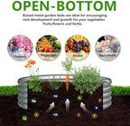 2PCS 3x3x1ft Galvanized Raised Garden Bed Kit-Round Garden Bed Outdoor Planter Box for Vegetables,Flowers,Herbs,Easy Assembly,Silver - Image 3