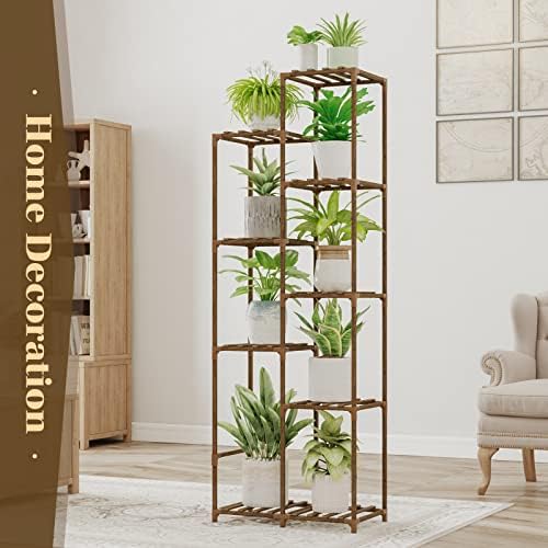 Bamworld 62 " Tall Plant Stand for Indoor Plants Outdoor Corner Plant Shelf - Image 5