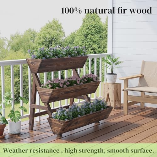 Wooden Vertical Raised Garden Bed, Tiered Planter Box, Garden Planter Stand - Image 3