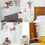 Pink Wall Sculpture,Wall Art Bedoroom,Hand Vase,Funky Flower Vase Decorations,Unique Wall Statue,Home Decor Art - Image 5