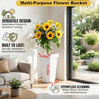 White Mobile Metal Plant Stand, 360 Rolling Flower Rack - Image 6