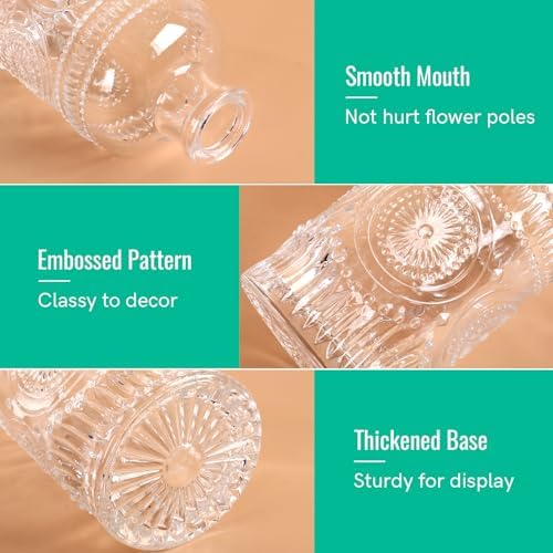 Vintage Glass Bud Vases Bulk 30 Pack, Small Clear Flower Vases - Image 4