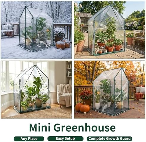 PROWORX Mini Greenhouse 36"x36"x58.5" Plant Cover Tent Seed Starting Waterproof Floor Mat Small Plant Tent for Use on Patio Balcony Porch & Indoors/Outdoors - Image 6
