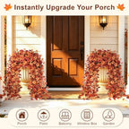 Artificial Hanging Flowers for Outdoors, 4 PCS 688-Bloom UV Resistant Mums - Image 5