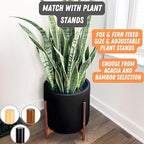 Fox & Fern Large Planter for Indoor or Outdoor, Matte Black, 14.6 Inch - Image 7
