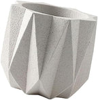 Abaodam Cement Flower Pot with Tray, Modern Simple Desktop Planter by Abaodam