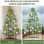 Quikraen 58" Tall Plant Stand Indoor,Multiple Tiers Corner Plant Shelf for Corner,10-Tier Large Metal Flower Holder, Plant Rack for Home Decor, Patio (Black) - Image 6