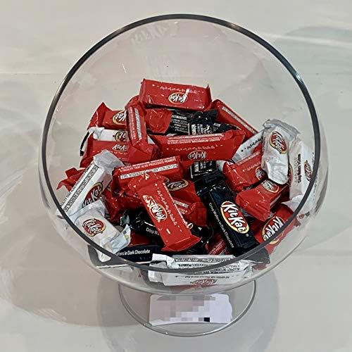 WGV Slant Cut Bowl Glass Vase Bulk with Stand, Width 8.25", Height 8.75", Clear Planter Terrarium, Candy Dish, Fruit Jar for Wedding Party Event, Home Office Decor, 4 Pieces - Image 6