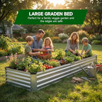 Galvanized Raised Garden Bed Kit - Modular Metal Planter Boxes for Outdoor Vegetables, Flowers & Herbs (8x4x1 FT, 2-Pack) - Image 3