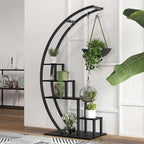 GarveeLife Plant Stand Indoor 5 Tier, Metal Half Moon Plant Shelf 2 Pack - Image 2