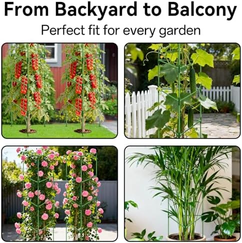 Halatool 4 Pack 72" Tall Tomato Cages for Garden, Large Tomato Trellis - Image 7