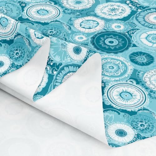 Boho Flower Fabric By The Yard, Mandala Floral Upholstery Fabric for - Image 6