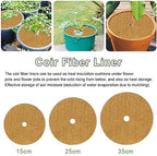 Coconut Mulch Mats, Coconut Fiber Mulch Mats Tree Protector Control 15-40cm Pack of 10(15cm) - Image 3