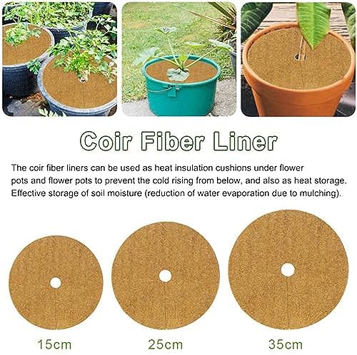 Coconut Mulch Mats, Coconut Fiber Mulch Mats Tree Protector Control 15-40cm Pack of 10(15cm) - Image 3