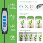 Aokrean 6.3in Grow Light,Full Spectrum Plant Light for Indoor Growing 5V/3A - Image 3
