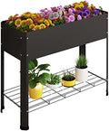 PROXRACER Raised Garden Bed with Detachable Legs Elevated Metal Planter Box for Growing Fresh Herbs Vegetables Flowers Succulents&Other Plants for Outdoor Backyard Patio Deck Balcony Black L by PROXRACER