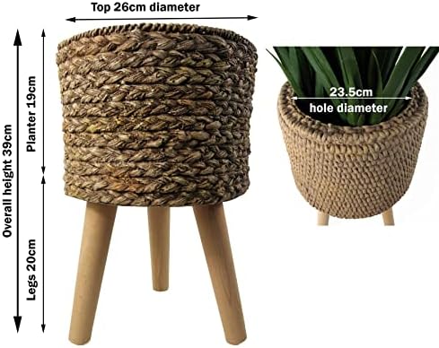 Leaf Extra Large Cachepot Planters, Wood, 39cm Woven Fibreglass Composite - Image 3