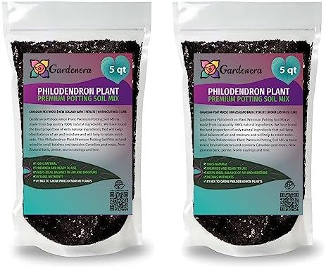 Gardenera Philodendron Potting Mix - Crafted for Superior Performance and Green Foliage - 10 QUARTS by Gardenera
