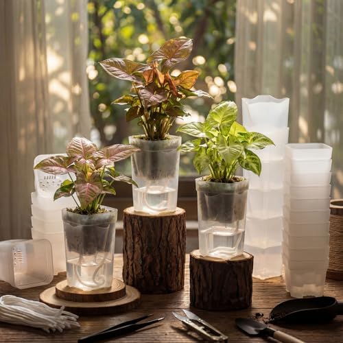 LemonRoad 20 Pack 2.5" Small Self Watering Pots for Indoor Plants - Image 2