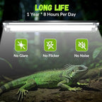 GlowUp 22inch 24W T5 5.0 UVB Light for Reptiles Light Fixture Combo Kit Reptile Lamp Tube Terrarium Hood UVB Light for Bearded Dragon Rainforest Dwelling Reptiles, Chameleons, Iguanas, Turtles - Image 3