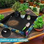 1-8PCS 50cm Planting Mat Oxford Cloth Foldable Waterproof Gardening Potting Pad Flower Pots Pulp Seedling Cup for Indoor Plant Repotting(Mix-A-1 Set) - Image 2