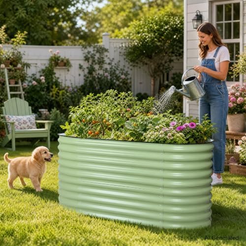 BPS 2-in-1 Metal Raised Garden Bed - Image 2