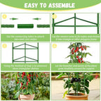 Legigo 6 Pack Tomato Cage for Garden, Up to 48Inch Sturdy Tomato Trellis - Image 4