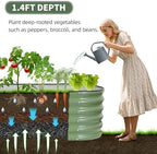 1MORE Galvanized Raised Garden Bed Outdoor,Planter Bed 8x2x1.4ft,Green,2-Pk - Image 5