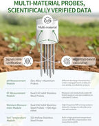 7 in 1 Soil Meter, Digital Soil Test Kit of PH/Sunlight/Fertility/Soil & Air Temp, Humidity Meter for Indoor & Outdoor Plant, Growing Environment Tester with Large LCD Display for Farm, Garden & Lawn - Image 3