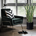Plant Pots 10 Inch Ceramic Planter with Drainage Hole and Saucer, Matte Black Modern Cylinder Planter Pot for Indoor Outdoor Plants Flowers, Full Glazed Finish - Image 2
