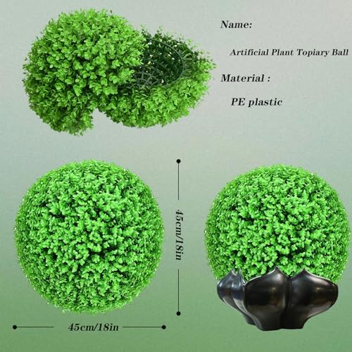 Decorative Balls for Home Decor Round Dia 18in, Faux Grass Decor Fake Plant, Decorative Faux Greenery Fake Plants, Garden Spheres Large Outdoor, Moss Balls Simulated Ball - Image 7