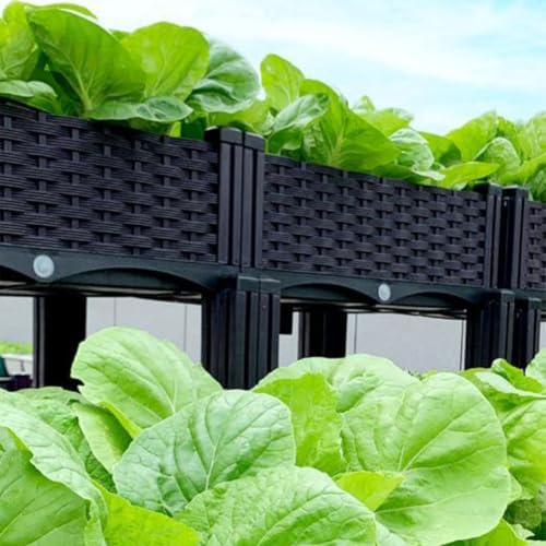 Elevated Plastic Raised Garden Bed Planter Outdoor Planters with Drainage - Image 5