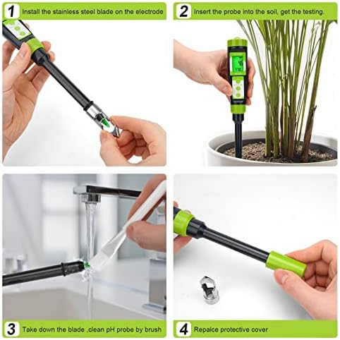 YINMIK Digital Soil pH Meter for Gardeners, Soil Direct pH Tester for Plant Care, Measure pH of Solution Potting Soil Growing Media,Great for Indoor,Greenhouse,Outdoor,Garden, Lawn, Farming, Yard Use - Image 3