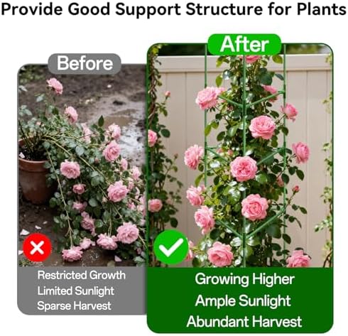 Halatool 4 Pack 57" Tall Tomato Cages for Garden, Heavy Duty Tomato Trellis - Image 7