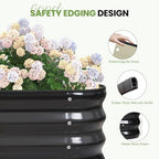 G GOOD GAIN Raised Garden Bed Outdoor, 4-in-1 Modular Metal Planter, Grey - Image 3