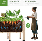 SPECRAFT Wooden Raised Garden Bed with Legs - 15 Inch Deep Elevated Planter Box for Deep-Rooted Plants, Ideal for Balcony, Patio, Easy Assembly (4x2 FT) - Image 2
