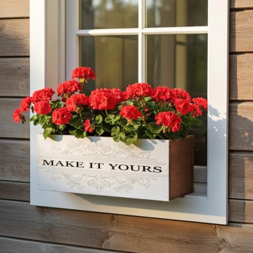 Personalized Cedar Window Planter Box – Custom Engraved Wooden Railing Flower Pot for Indoor or Outdoor Use, Handmade in USA - Image 2